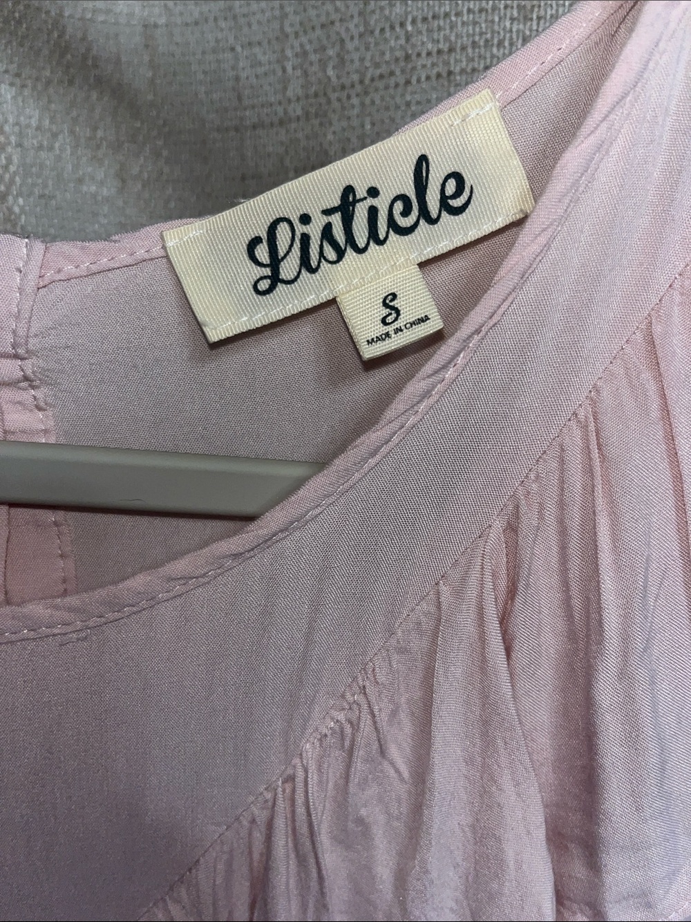 Light Pink Ruffle Top - Picture 2 of 4